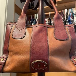 Fossil Leather Large Satchel